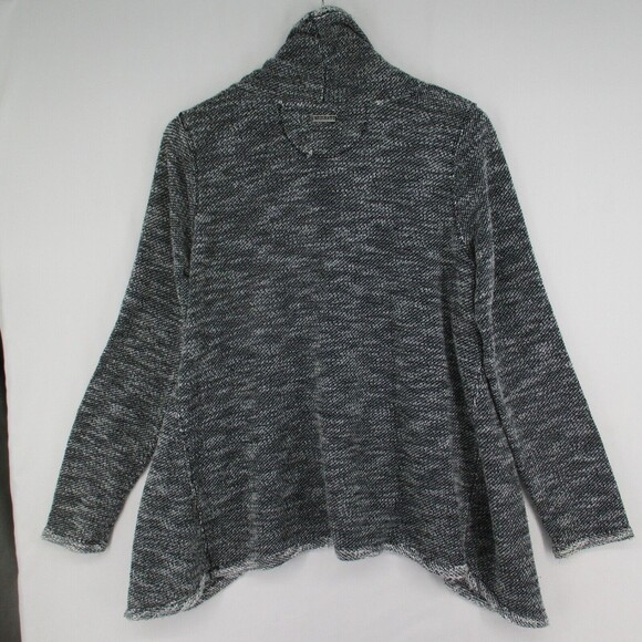 L Calvin Klein Performance Sharkbite Terry Cowl Neck Top Grey Long Sleeve - Picture 6 of 6